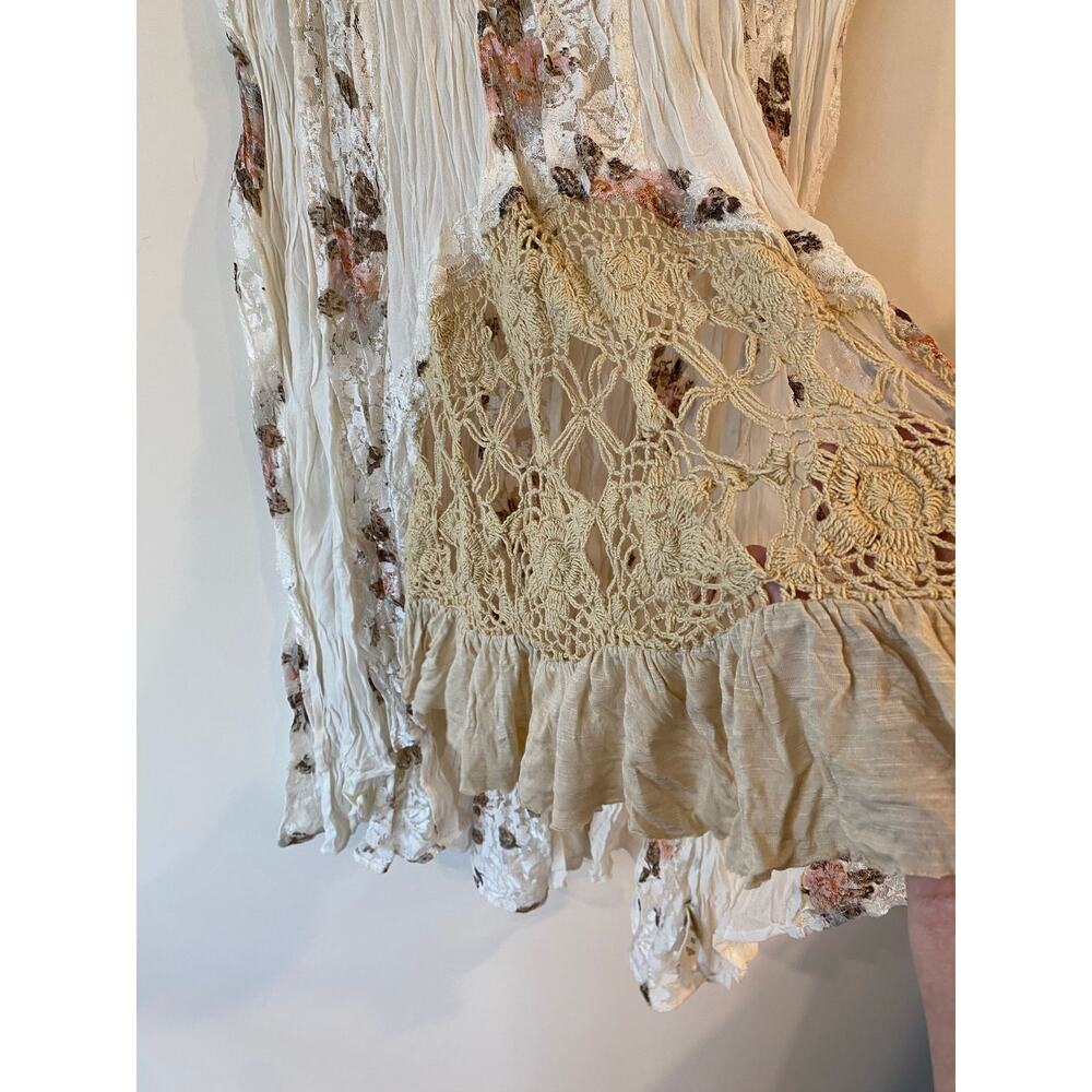 Free People New Romantics Boho Floral High-low Festival Skirt Women’s Medium - Picture 3 of 8